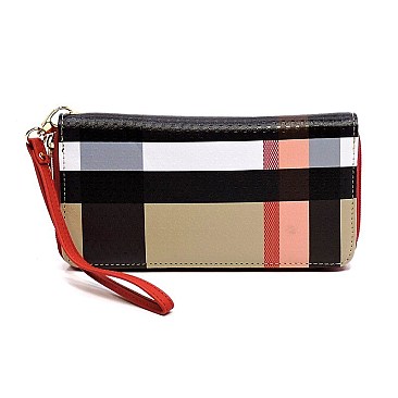 3 IN 1 Plaid Check Bow Tote