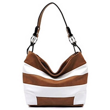 Fashion Striped Classic Bucket Bag