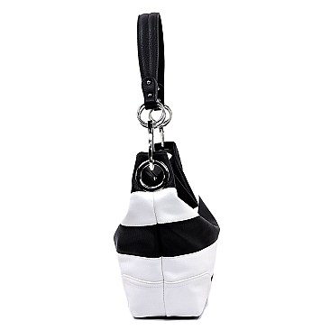 Fashion Striped Classic Bucket Bag