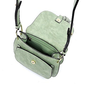 Tassel Accent Braided Cross Body Saddle Bag MH-CTEA0004