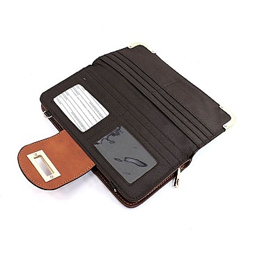 Pack of 6 MONOGRAM FLAP TURN LOCK WALLET WRISTLET