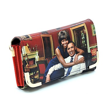 Magazine Cover Cross Body Clutch Wallet