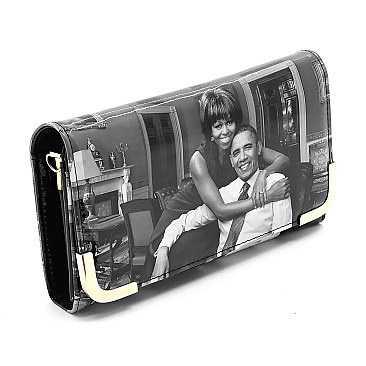 Magazine Cover Cross Body Clutch Wallet