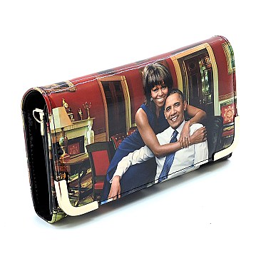 Magazine Cover Cross Body Clutch Wallet