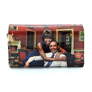 Magazine Cover Cross Body Clutch Wallet