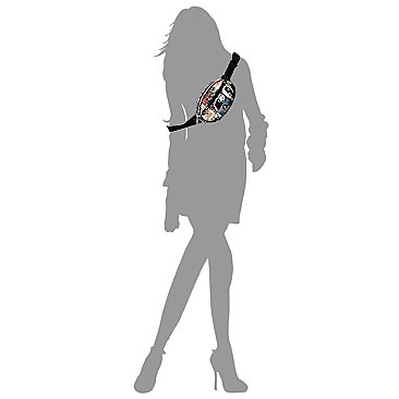 Oval Fanny Pack Magazine Cover Picture Waist Bag