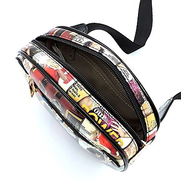 Oval Fanny Pack Magazine Cover Picture Waist Bag