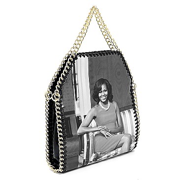 Michelle Obama Chain Accent Classic Satchel