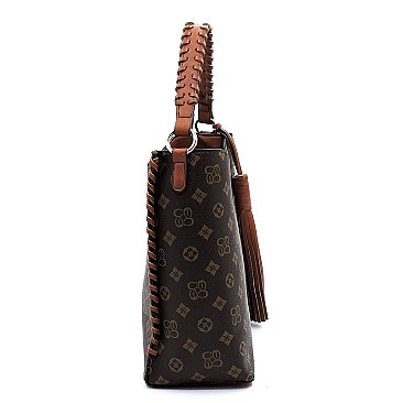 Pack of 3 Monogram Bucket Satchel