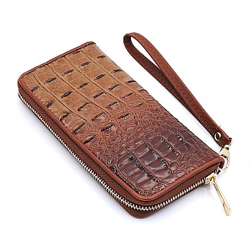 Crocodile Embossed 3 in 1 Twin Tote Wallet SET MH-CY6371W