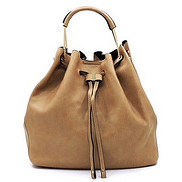 Round Top Handle Drawstring 3-in-1 Satchel