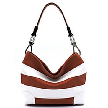 Fashion Striped Classic Bucket Bag