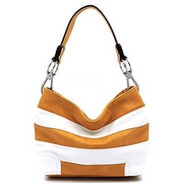 Fashion Striped Classic Bucket Bag