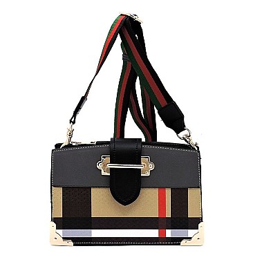Plaid Check Tartan Cross Body Satchel