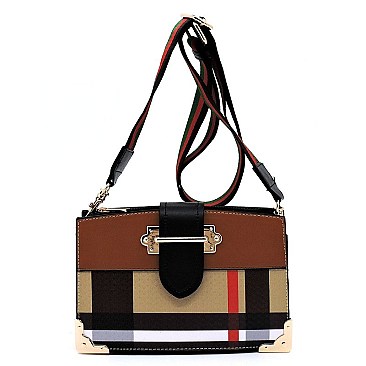 Plaid Check Tartan Cross Body Satchel