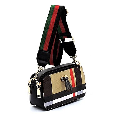Convertible Tartan Plaid Check Cross Body Bag & Fanny Pack