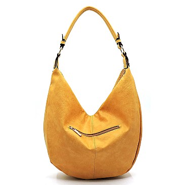 PERFORATED BRAID ACCENT STRAP HOBO