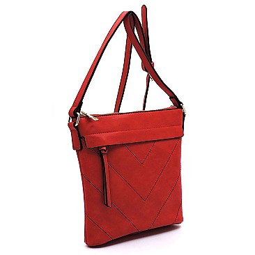 Chevron Pattern Tassel Accent Cross Body Messenger MH-BW2343