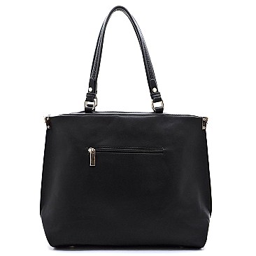 Denim Canvas Stripe Satchel
