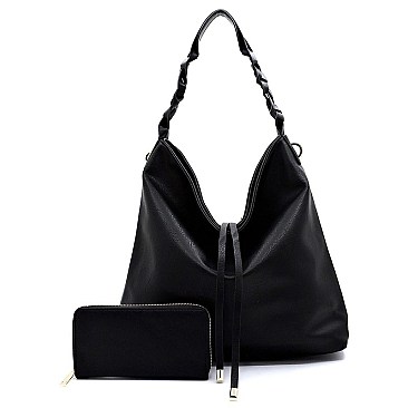 Braided Handle 2-in-1 Shoulder Bag