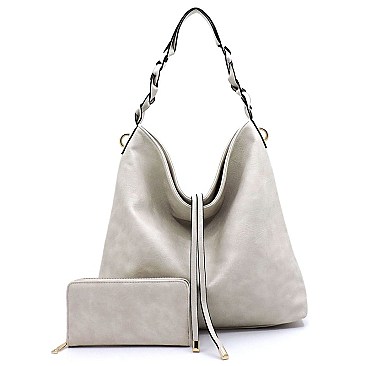 Braided Handle 2-in-1 Shoulder Bag