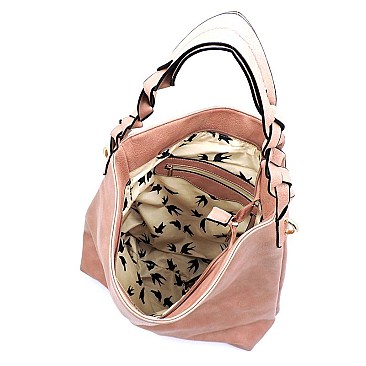 Braided Handle 2-in-1 Shoulder Bag