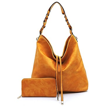 Braided Handle 2-in-1 Shoulder Bag
