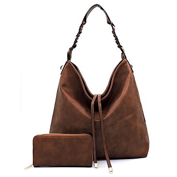 Braided Handle 2-in-1 Shoulder Bag