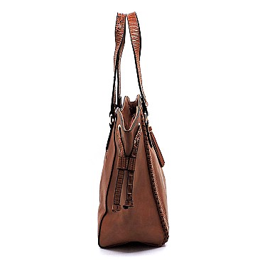 Croc Trimmed 2-in-1 Shopper