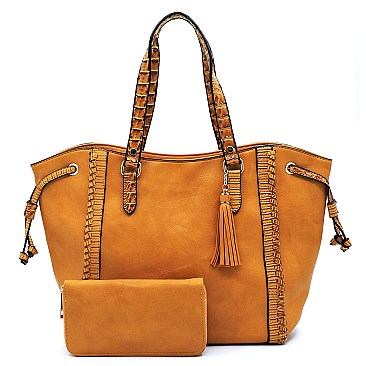 Croc Trimmed 2-in-1 Shopper