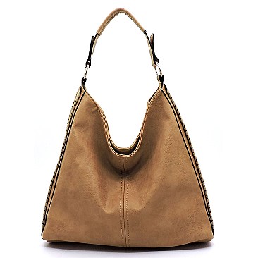 TWO WAY WHIP STITCHED HOBO WALLET SET