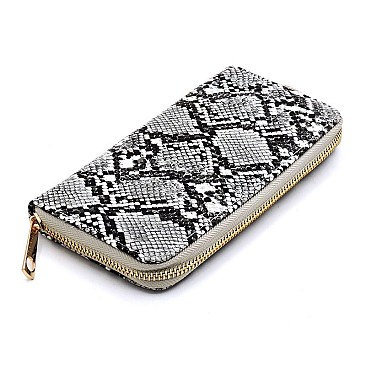 Python Snake Skin Fringe Colorblock 2-in-1 Shoulder Bag Hobo