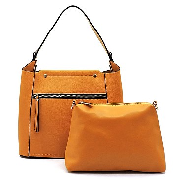 Fashion Zipper 2-in-1 Shoulder Bag