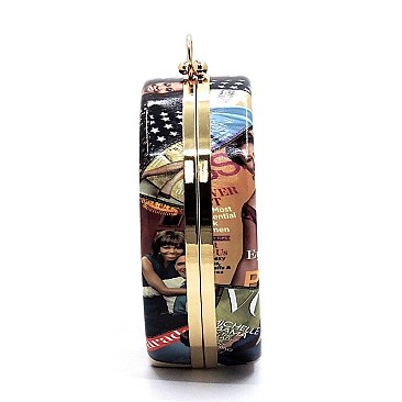 Michelle Obama Metal Frame Cross Body Clutch