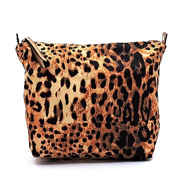 Fashion Buckle Flap Leopard 2-in-1 Satchel