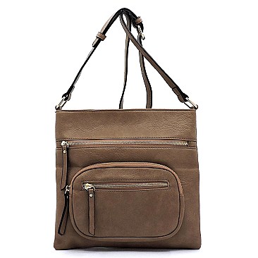 Multi-Pocket Cross Body Messenger