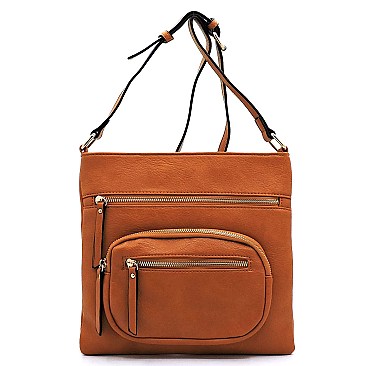 Multi-Pocket Cross Body Messenger