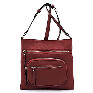 Multi-Pocket Cross Body Messenger