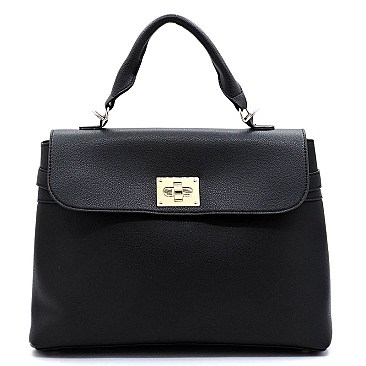 Fashion Twist Lock 3-in-1 Satchel