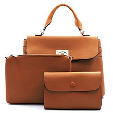 Fashion Twist Lock 3-in-1 Satchel