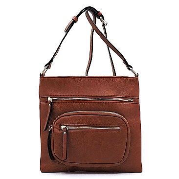 Multi-Pocket Cross Body Messenger
