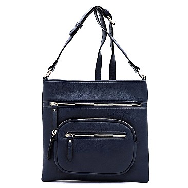 Multi-Pocket Cross Body Messenger