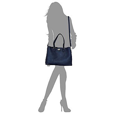 Fashion Twist Lock 3-in-1 Satchel