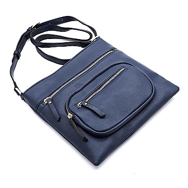 Multi-Pocket Cross Body Messenger