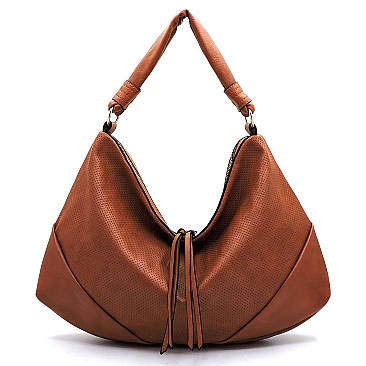 Perforated Laser Cut Shoulder Bag Hobo