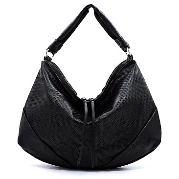 Perforated Laser Cut Shoulder Bag Hobo