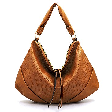 Perforated Laser Cut Shoulder Bag Hobo