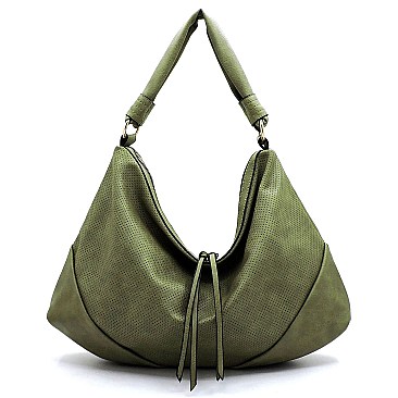 Perforated Laser Cut Shoulder Bag Hobo