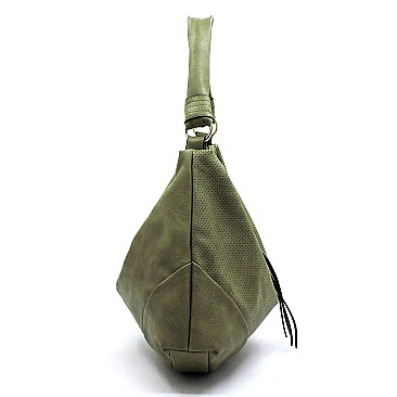 Perforated Laser Cut Shoulder Bag Hobo