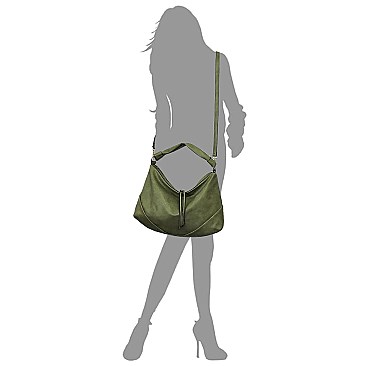 Perforated Laser Cut Shoulder Bag Hobo